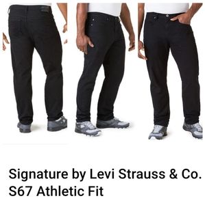 NWOT Mens Signature Levi's S67 Black Jeans Sz 32 x 32".